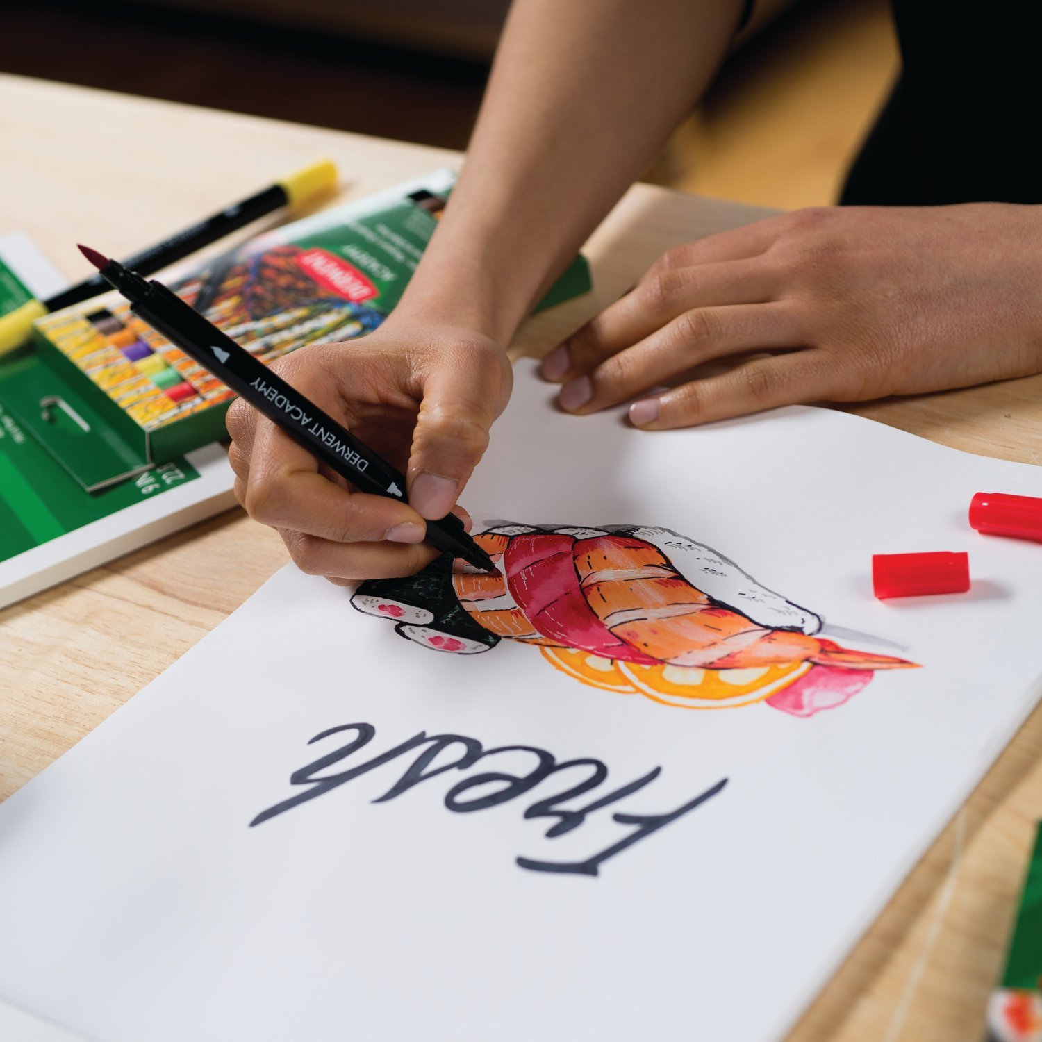 Derwent Academy Marker Paper Pad, 40 Sheets, 9" x 12", Heavyweight (54988) - Image 3