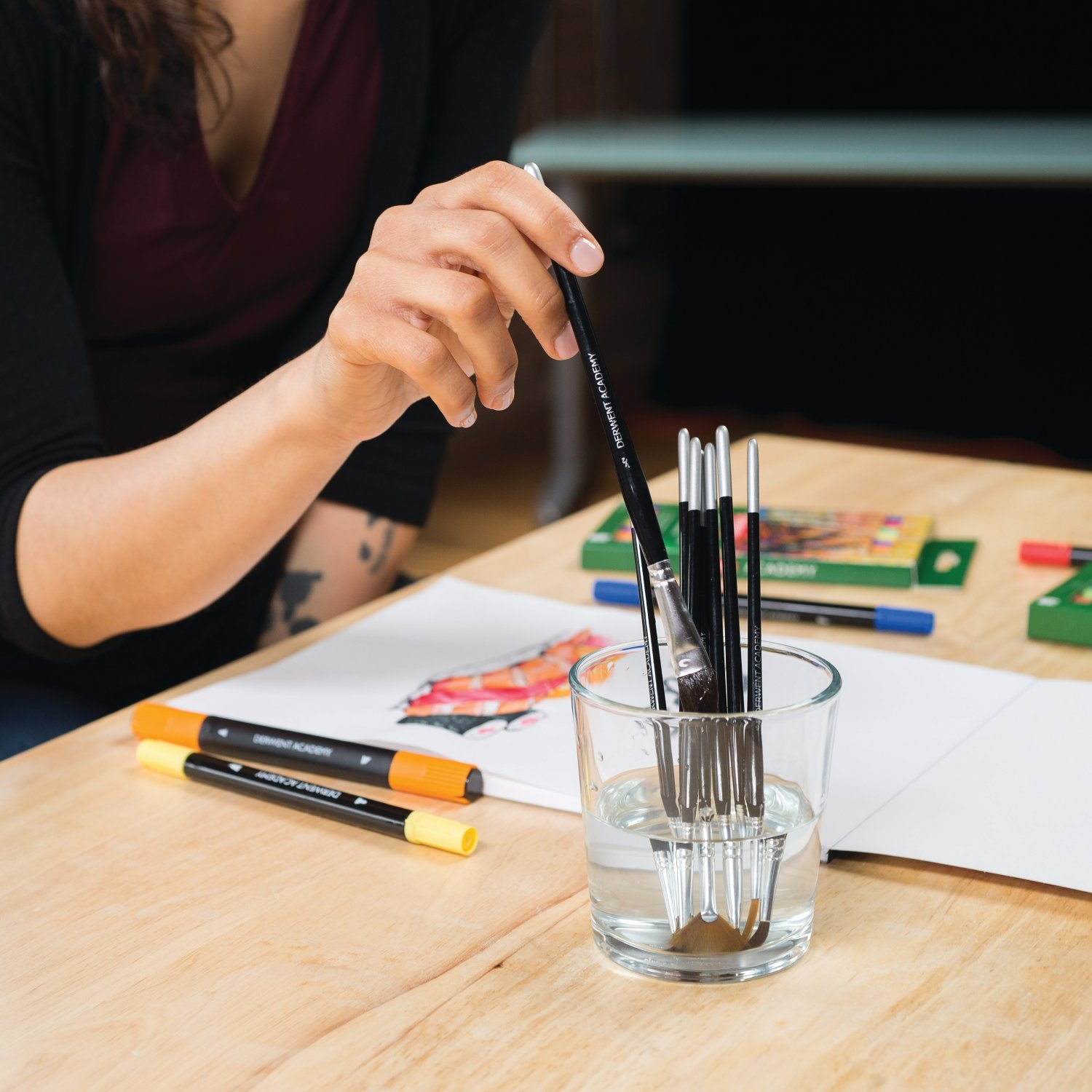 Derwent Academy Marker Paper Pad, 40 Sheets, 9" x 12", Heavyweight (54988) - Image 4