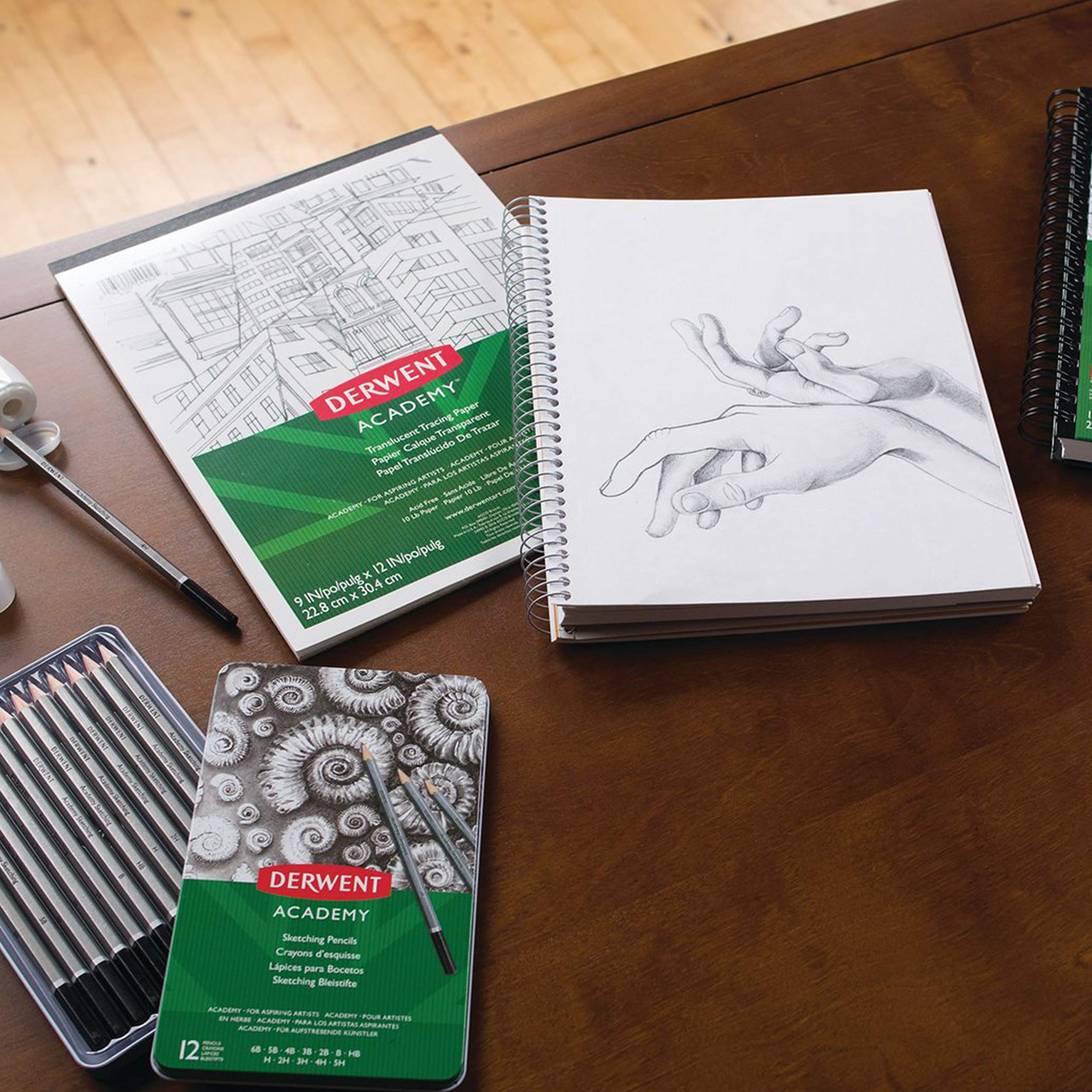 Derwent Academy Sketch Pad, Medium Weight Paper, 50 Sheets, 9" x 12" (54970) - Image 4