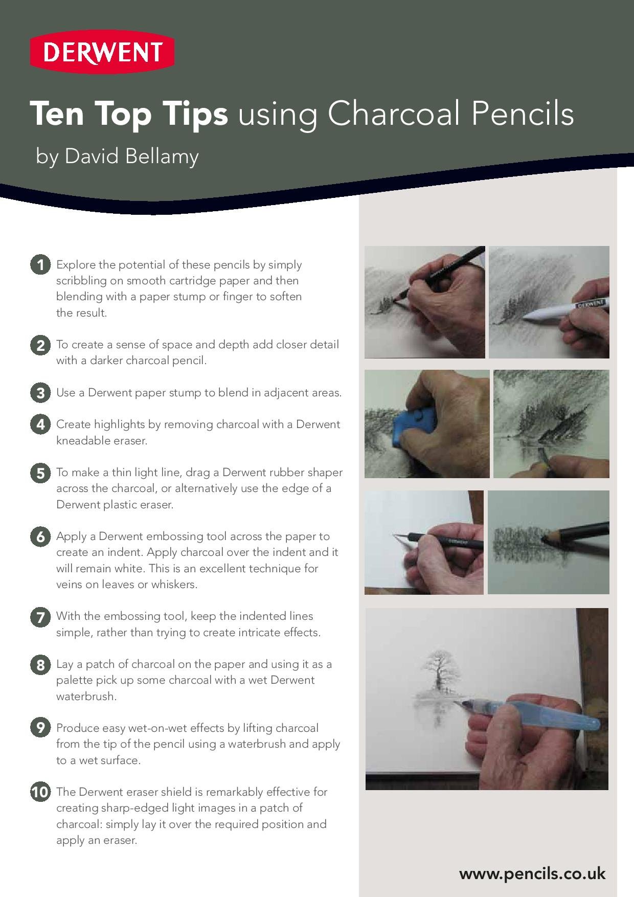 Derwent Charcoal Collection, Pack, 10 Count (2300675) - Image 4