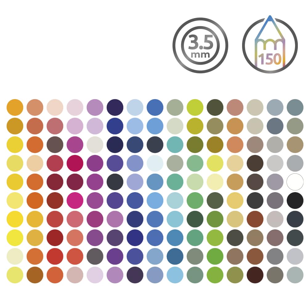 Derwent Chromaflow Pencils, Set of 150 in Tin, 3.5mm Round Core, Premium Core Strength, Blendable with Smooth Texture, Ideal for Drawing, Coloring & Layering, Professional Quality (2306263) - Image 4