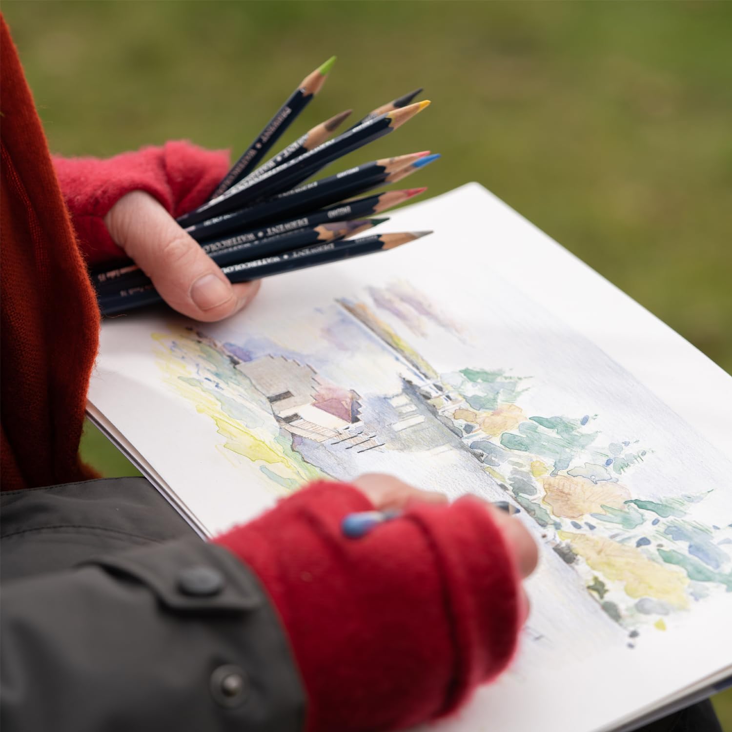 Derwent Colored Pencils, WaterColour, Water Color Pencils, Drawing, Art, Wooden Box, 72 Count (32891) - Image 8