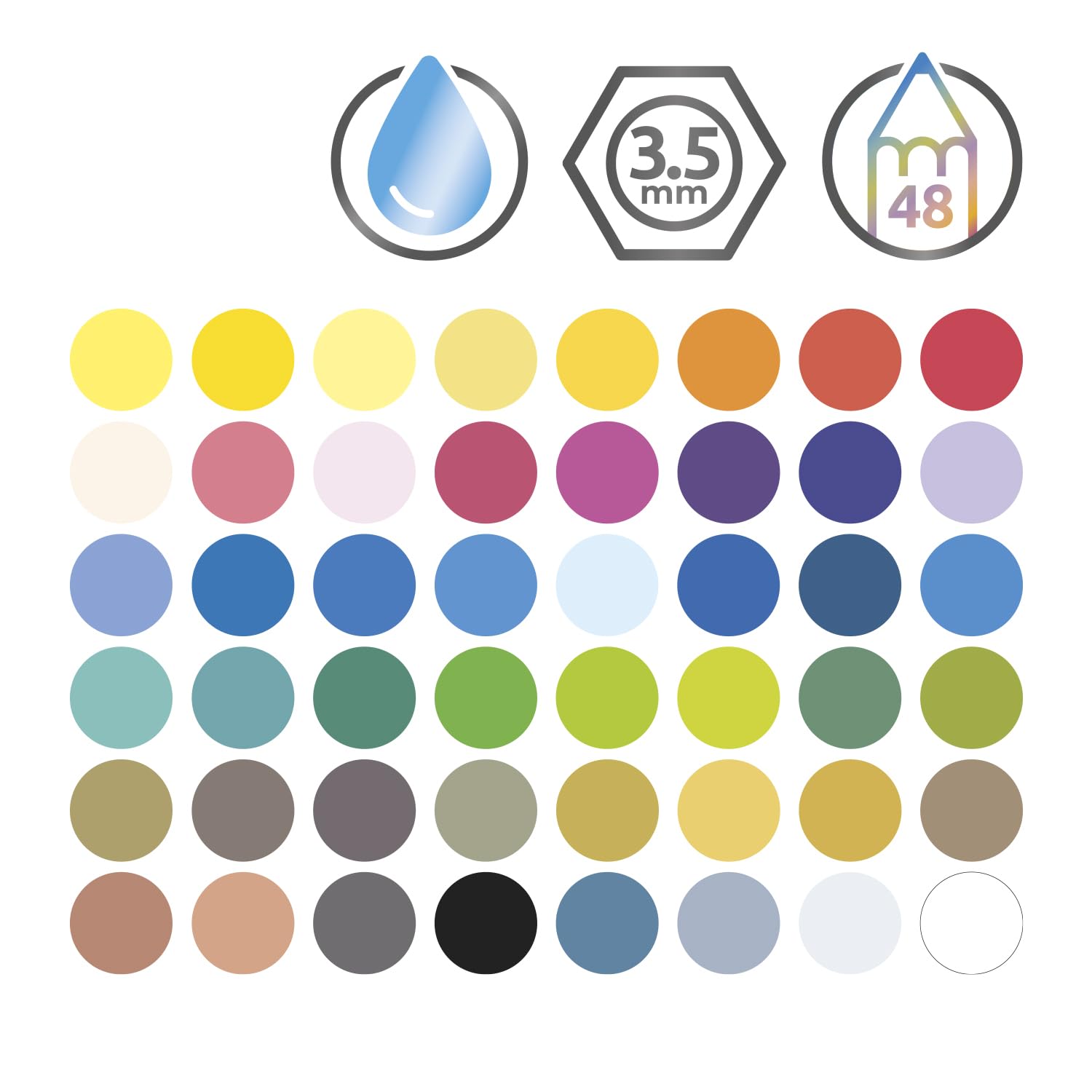 Derwent Colored Pencils, WaterColour, Water Color Pencils, Drawing, Art, Wooden Box, 48 Count (0700758) - Image 4