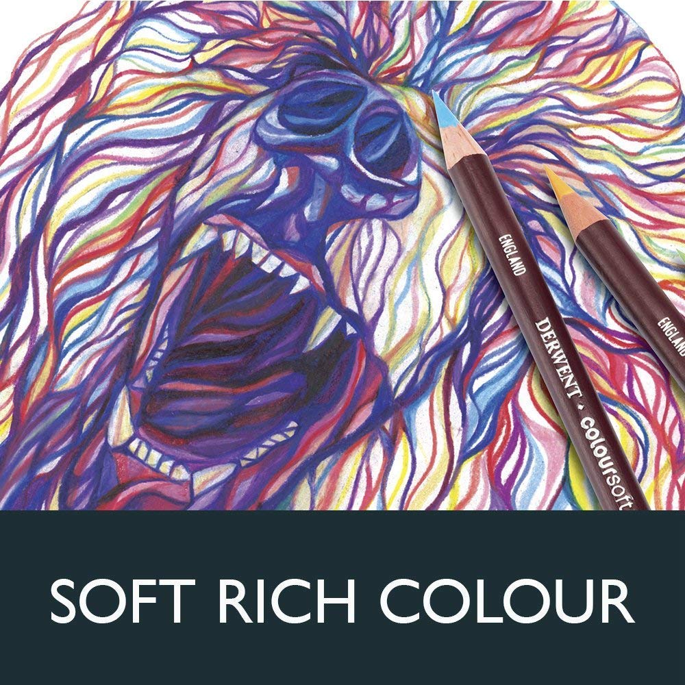 Derwent Colorsoft Pencils, 4mm Core, Metal Tin, 12 Count (0701026) - Image 3