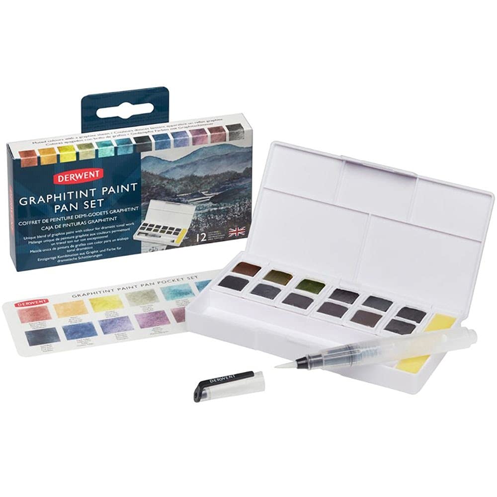 Derwent Graphitint Paint 12 Pan Palette - Image 4
