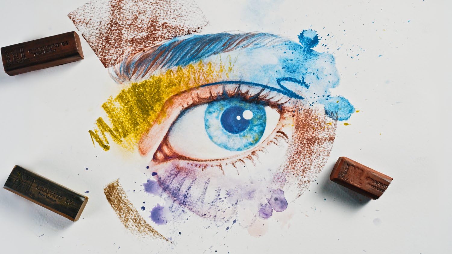 Derwent Graphitint XL Blocks 6 Tin, Set of 6, 60mm Extra-Large Block, Water-soluble, Ideal for Sketching, Drawing and Expressive Mark Making, Professional Quality (2306175) - Image 6