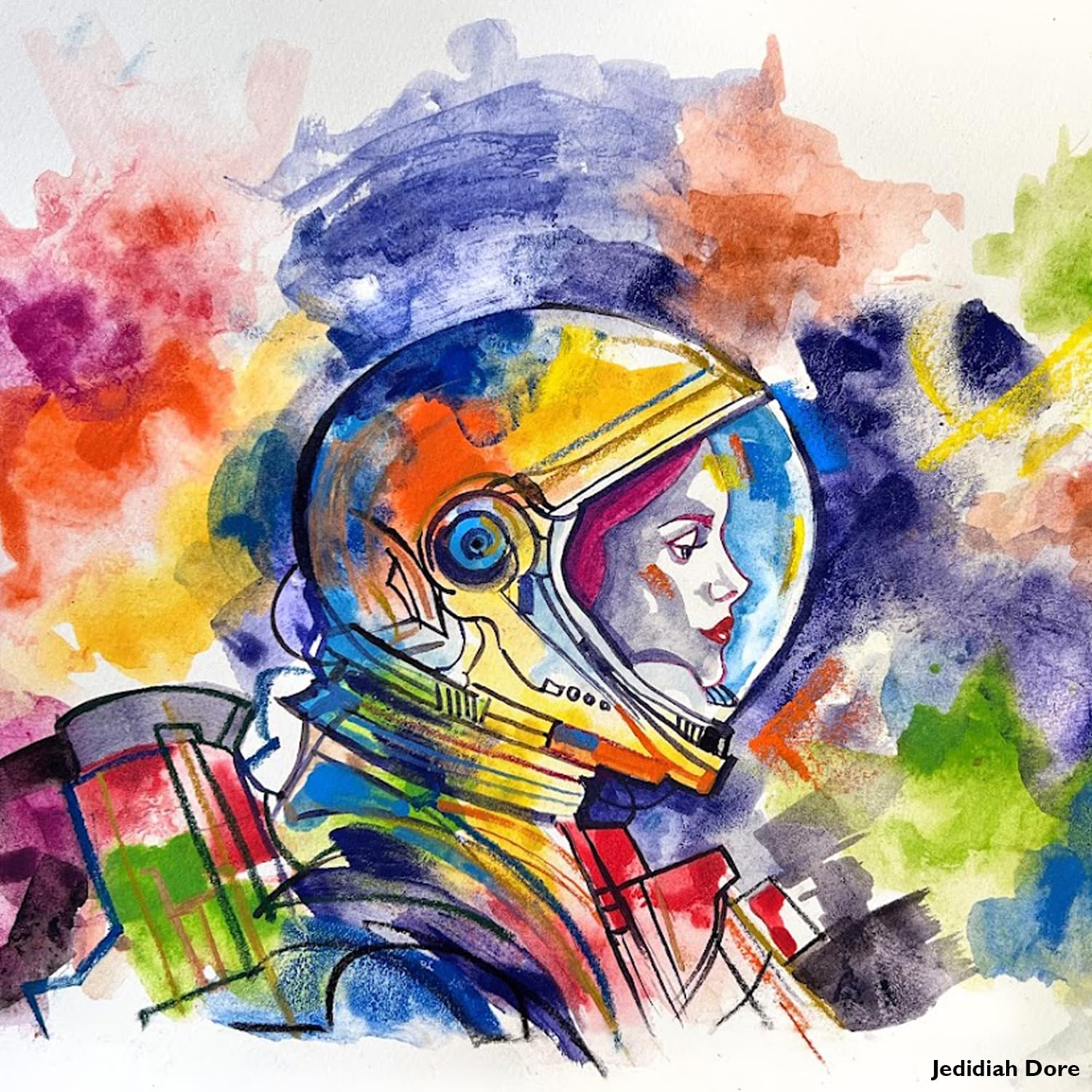 Derwent Inktense Blocks 12 Tin, Set of 12, 8mm Block, Soft Texture, Watersoluble, Ideal for Watercolor, Drawing, Coloring, Crafts and Painting on Paper and Fabric, Professional Quality (2300442) - Image 7