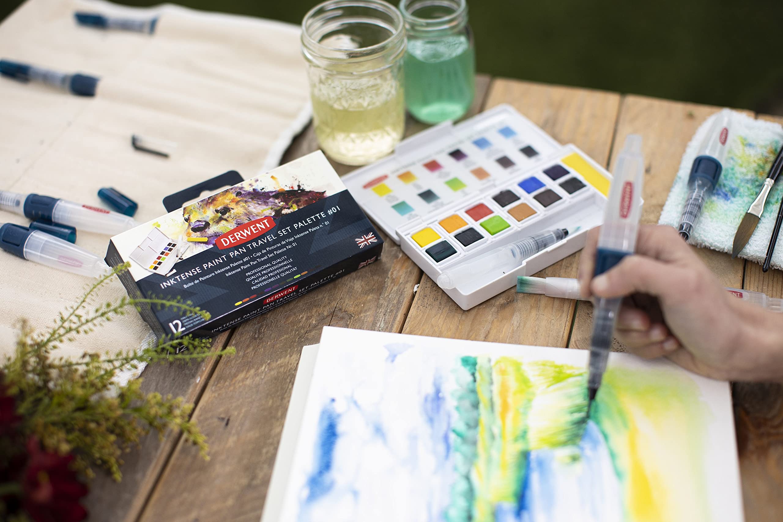 Derwent Inktense Paint 12 Pan Palette #1 - Image 3