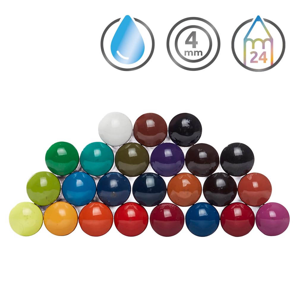 Derwent Inktense Pencils Tin, Set of 24, Great for Holiday Gifts, 4mm Round Core, Firm Texture, Watersoluble, Ideal for Watercolor, Drawing, Coloring and Painting on Paper and Fabric (0700929) - Image 4