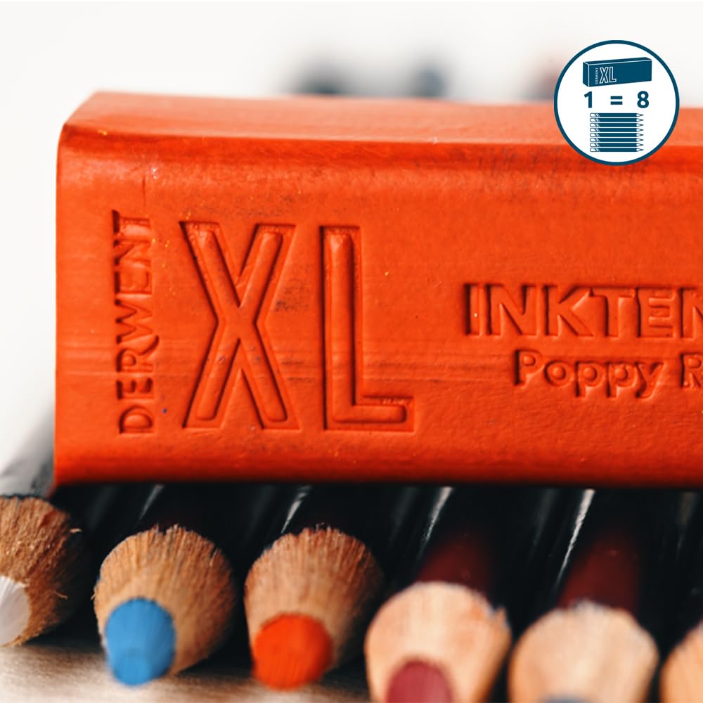 Derwent Inktense XL Blocks 6 Tin, Set of 6, 60mm Extra-Large Block, Water-soluble, Ideal for Sketching, Drawing and Expressive Mark Making, Professional Quality (2306161) - Image 5