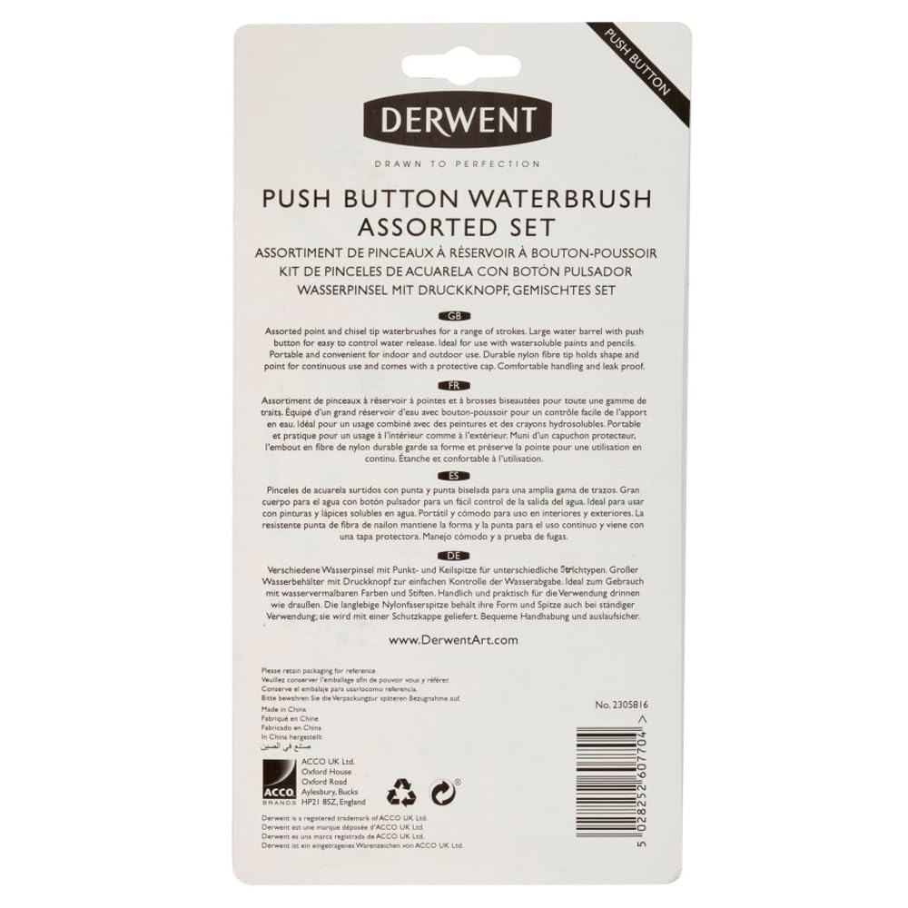 Derwent Push Button Waterbrush Assorted Set (2305816) - Image 3
