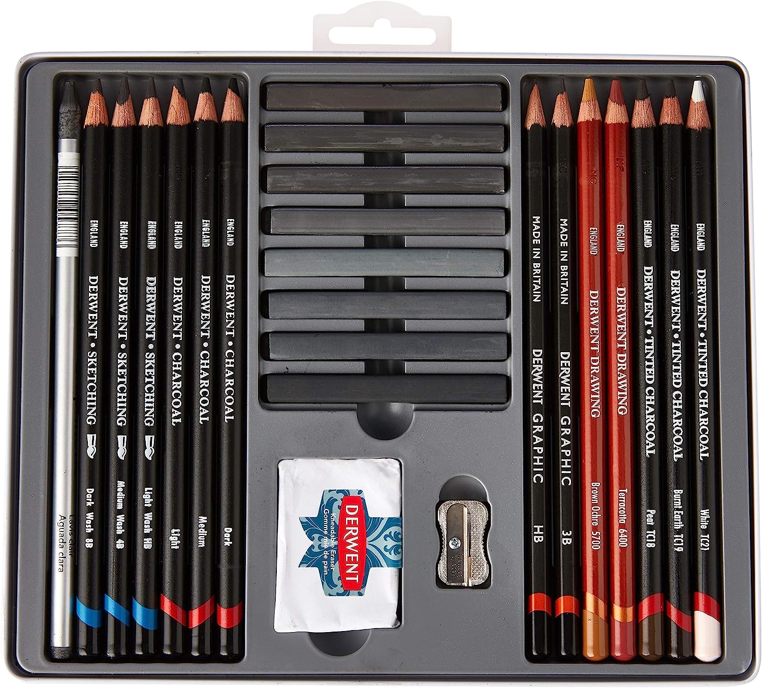Derwent Sketching Collection, Metal Tin, 24 Count (34306) - Image 3